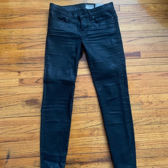 AllSaints // Brodie Petrel Coated Low Skinny 26 - Picture 2 of 3